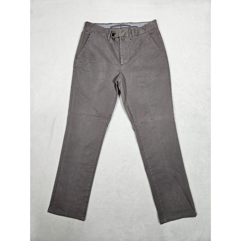 SUITSUPPLY Pants Men's‎ 46 Porto Trouser Pure Cotton Zip Fly Grey 30x28